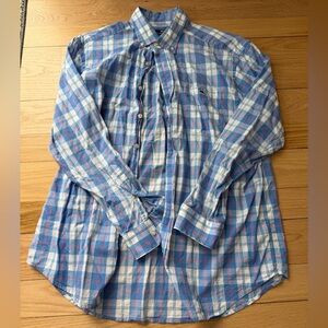 Vineyard Vines Blue and Pink Plaid Shirt